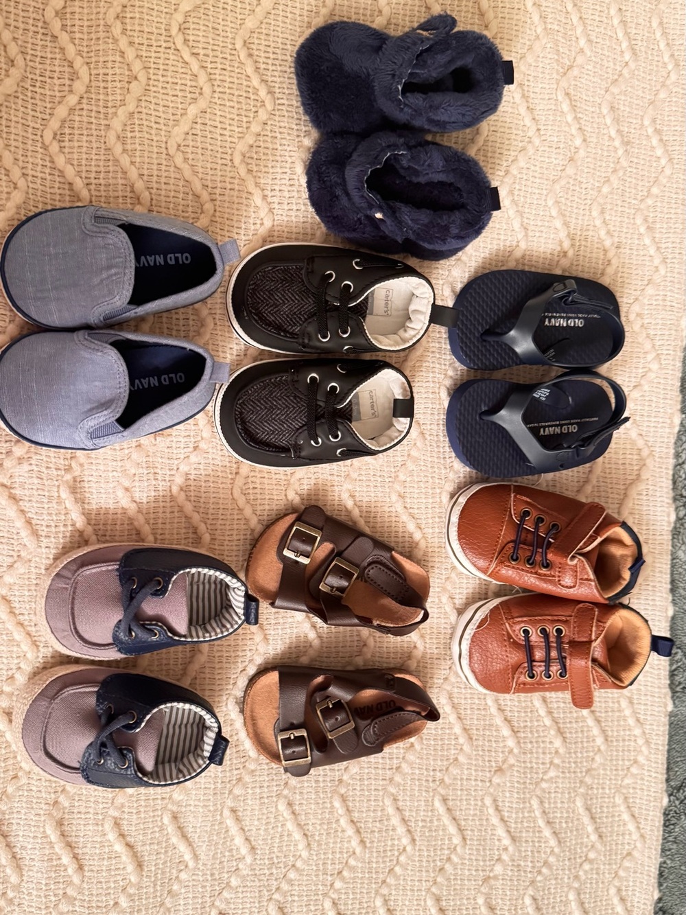 Newborn to 6 month old baby boy shoes lot